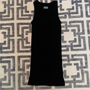 Athleta women’s black long and lean ribbed tank top size M